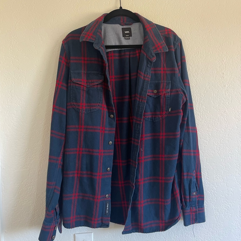 Vans Red and blue Flannel